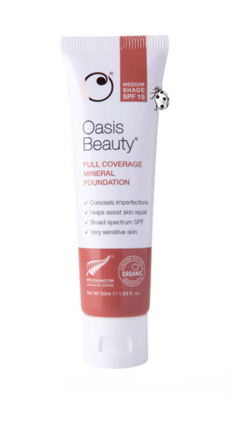 Oasis Beauty Full Coverage Mineral Foundation Colour - #Medium Shade SPF 15