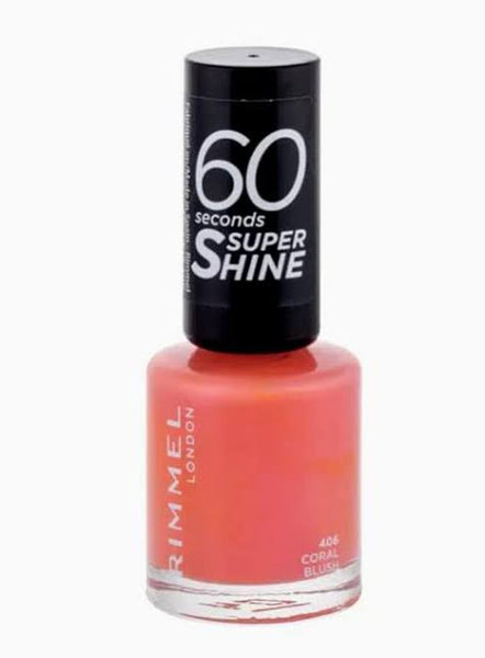 Rimmel 60 Seconds Super Shine Nail Polish Colour - #406 Coral Blush