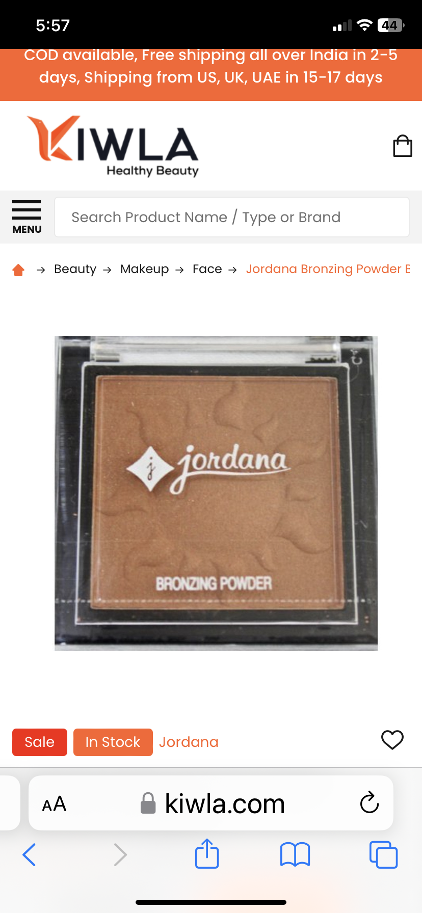 Jordana Bronzing Powder #01 Light