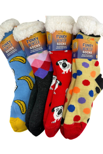 Fluffy winter socks