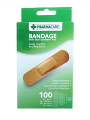 Pharmacare 100 Assorted Size Water Resistant Bandages - Grocery Deals
