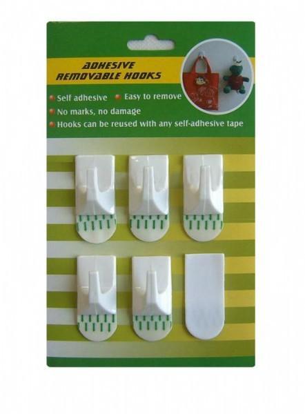 Removable Small Rectangle Hooks - 5pc - Grocery Deals