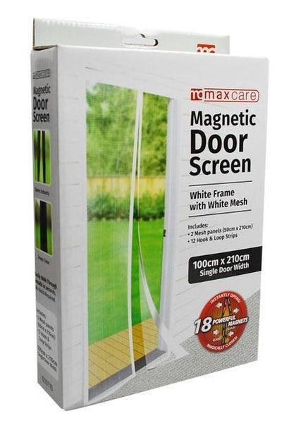 Snap Magnetic Door Bug and Insect Screen - White - Grocery Deals