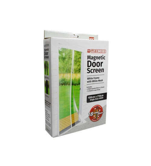 Snap Magnetic Door Bug and Insect Screen - White - Grocery Deals