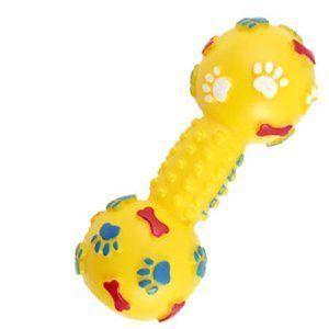 Squeaking Dumbbell Dog Toy - Grocery Deals