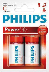 2 x Philips Power Alkaline C Batteries - Grocery Deals