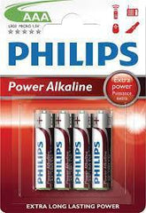 4 x Philips Power Alkaline AAA Batteries - Grocery Deals