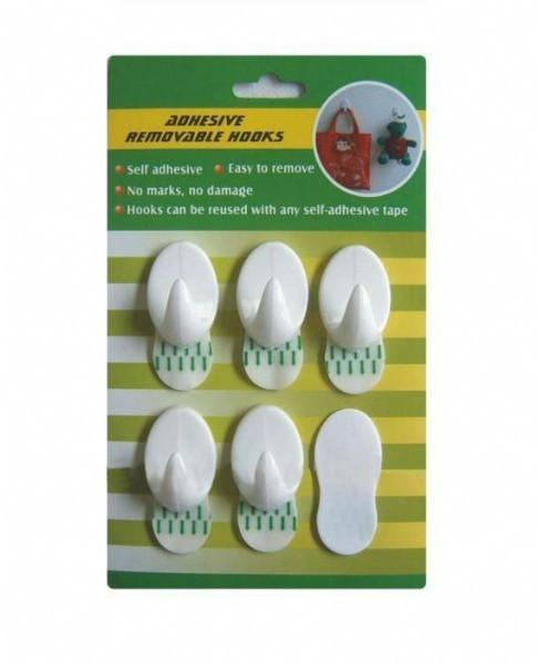 Removable Small Oval Hooks - 5pc - Grocery Deals